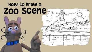 How to Draw a Zoo Scene