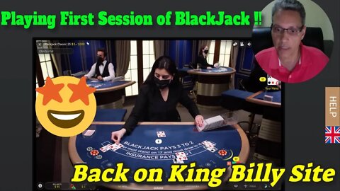 King Billy BlackJack Online Session 12-13-2021: Basic Strategy, Card Counting and True Count!