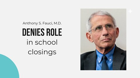 Fauci denies suggesting school closings