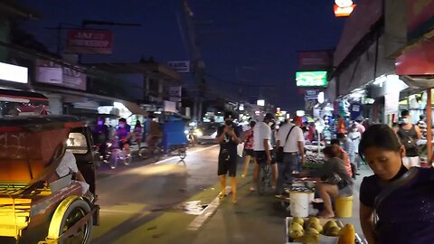 Walking in Philippines at night time.