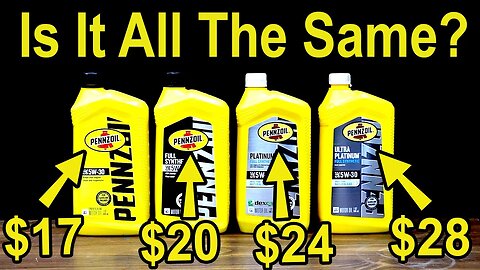 Are They All The Same Motor Oil? Let's Settle This! Four Levels of Pennzoil Motor Oil Compared