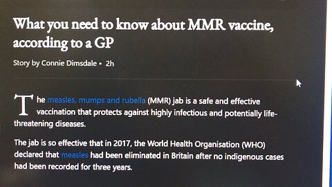 MMR vaccines from webpage news 31/01/2024