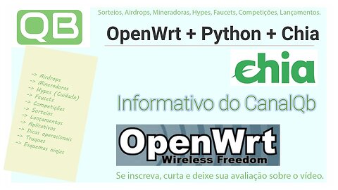 OpenWrt - Processo iniciado da configuração do chia blockchain