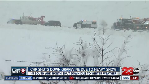 CHP shuts down Grapevine due to heavy snow