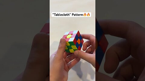 Tablecloth Rubik’s Pattern🔥 #shorts #rubikscube #cubing