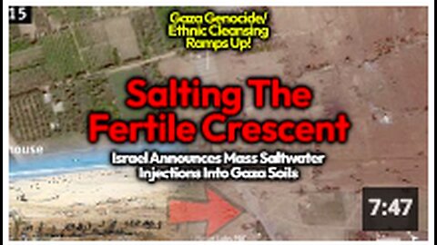 Genociding While Playing God: Israel To Flood Gaza With Huge Amounts Of Soil-Injected SEA WATER