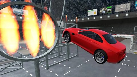 RC Car Racing Jump Ring of Fire | Cars vs Fire Ring Jump – BeamNG.Drive | Cars BeamNG | Gaming Bulls