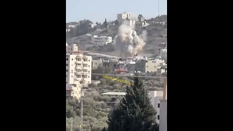 IDF armored vehicle runs over a land mine in Jenin