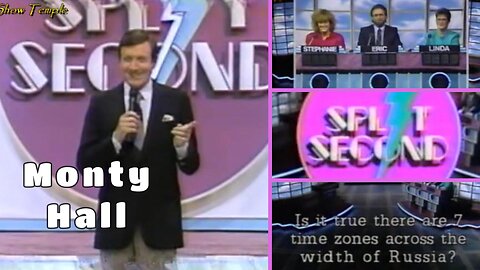 Monty Hall | Split Second | Stephanie Eric Linda | Full Episode | Game Shows