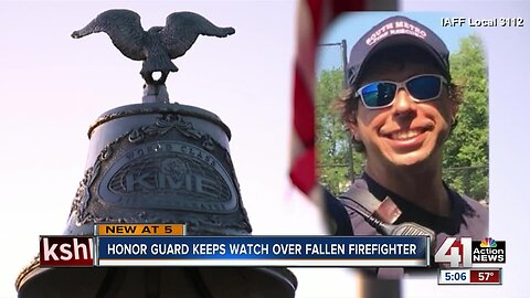 Honor Guard keeps watch over fallen West Peculiar firefighter