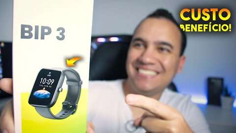 AMAZFIT BIP 3, EXCELENTE CUSTO-BENEFÍCIO e COMPLETO PARA ESPORTES! Unboxing e detalhes