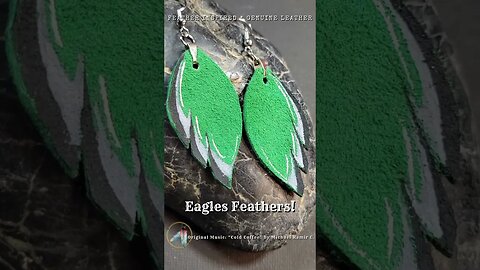 EAGLES FEATHERS, 1 inch, leather feather earrings pair