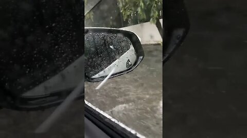 It rains heavilly in Makati City- Philippines- driving in rain