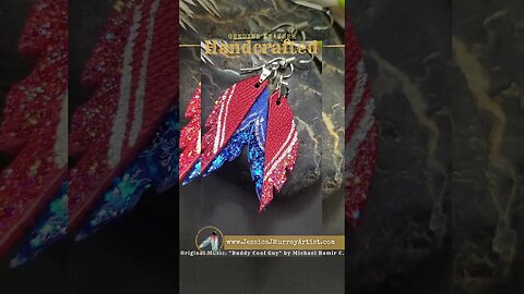 FOURTH OF JULY, 1 inch, leather feather earrings