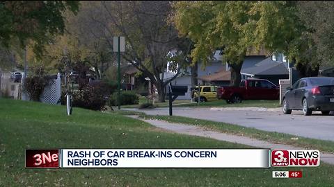 Neighbors concerns about rash of car break-ins