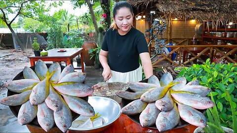 Filet fish for fishball for delicious recipe cooked by pregnant chef, cooking with sros