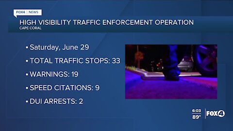 Cape Coral traffic enforcement operation