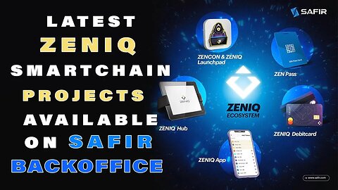 Latest Tokenization Projects and updates of Zeniq SmartChain available on Safir Backoffice