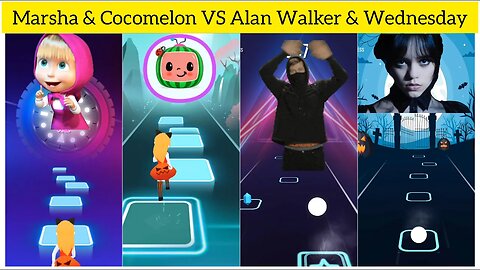 Marsha & Cocomelon VS Alan Walker & Wednesday