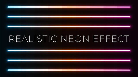 Realistic Neon Light Effect in Adobe Illustrator EPS. 1