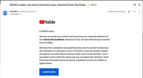 YOUTUBE BANNED CHANNEL