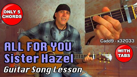 Sister Hazel All For You EZ Guitar Song Lesson NO BARRE chords needed