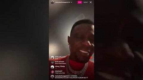 Boosie BadazzInstagram Live. Boosie Cooking Up Music In The Booth, STRAIGHT VIBES. 19.01.23.