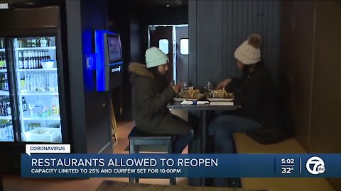 Michigan restaurants welcome back dine-in customers