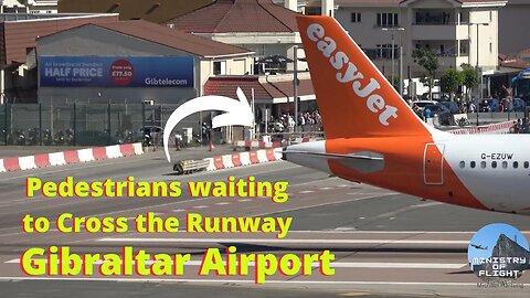 easyJet Land/Depart Manchester to Gibraltar and Back