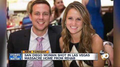 San Diego woman shot in Las Vegas massacre returns home from rehab