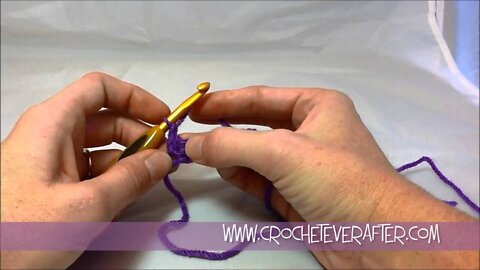 Left Hand Single Crochet Tutorial #2: SC into First Stitch of the Row