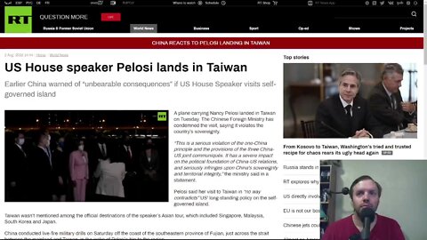 Pelosi lands in Taiwan. China isn't too happy. But, unlikely to make a move.