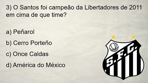 QUIZ DO SANTOS - 10 PERGUNTAS SOBRE O PEIXE