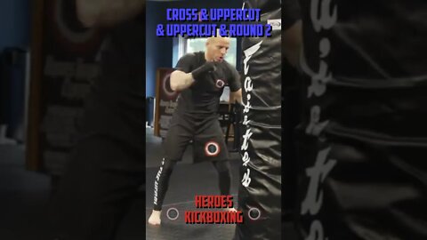 Heroes Training Center | Kickboxing "How To Double Up" Cross & Uppercut & Uppercut & Round 2 #Shorts