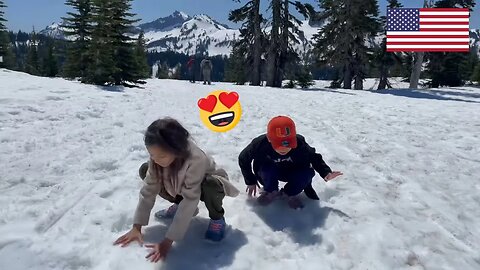 SEEING SNOW FOR THE FIRST TIME WITH GRANDPA!! [part 2]