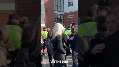 Chanting Leave The Kids Alone Outside Drag Story Time Event At Terryberry Library In Hamilton