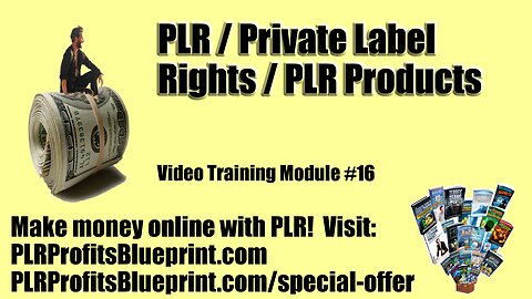 Video Training Module 16: PLR / Private Label Rights / PLR Products