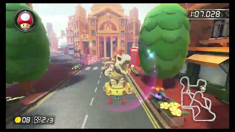 Mario Kart 8 Deluxe DLC Wave 3 Time Trials - Tour London Loop (150cc) - 2:16.626