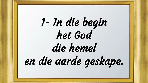 Genesis 1:1 | #biblia #bíblia #bíbliasagrada | Africâner | Afrikaans