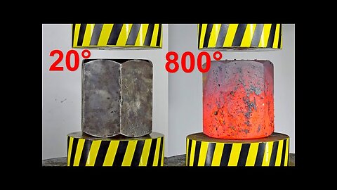 500 TON HYDRAULIC PRESS VS HOT METAL