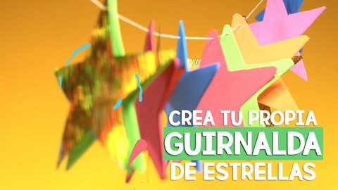 Crea tu propia guirnalda de estrellas.