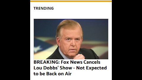 Lou Dobbs Show CANCELED!