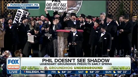 Punxsutawney Phil Makes His Prediction