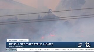 Campo Fire Burns Close to Homes