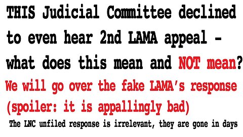 The JC declined to hear 2nd LAMA appeal, what does this mean and NOT mean?