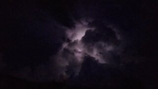 Peaceful Lighting storm far off