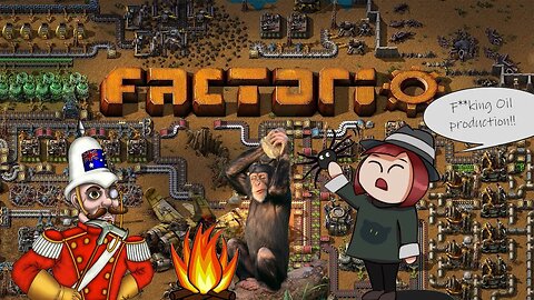 Who gave the monkey fire?! - Factorio Fumbling #2 w/ Discordia & Based Ape (Twitch VOD)