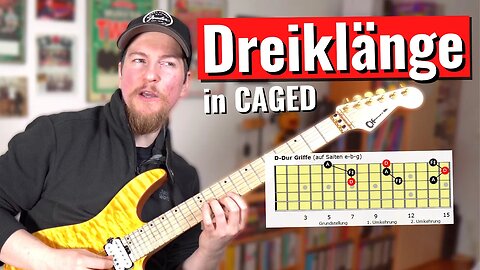 Begleiten mit Dreiklängen im CAGED System | Online Unterricht E-Gitarre