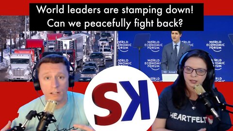 World leaders are stamping down! Can we PEACEFULLY fight back? #freedomconvoy2022 #trudeau #WEF