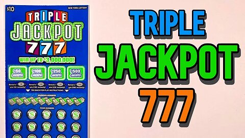 BRAND NEW Lottery Scratch Off Ticket!! Triple JACKPOT 777!! From the New York State Lottery!!!